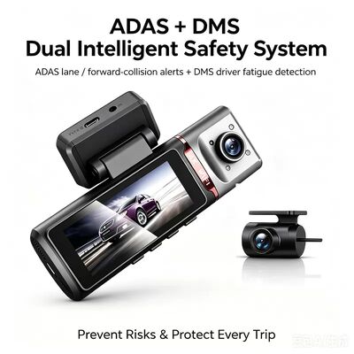 M6 3-Channel 4G AI Dash Camera | 4K Front + 1080p Cabin & Rear | ADAS DMS GPS | 24/7 Fleet Safety Monitoring