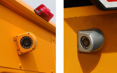 โลหะสีเหลืองกันน้ำกล้องวงจรปิดเฝ้าระวังกล้อง CCD 700TVL มุมมองด้านข้างสำหรับรถบัส / รถบรรทุก