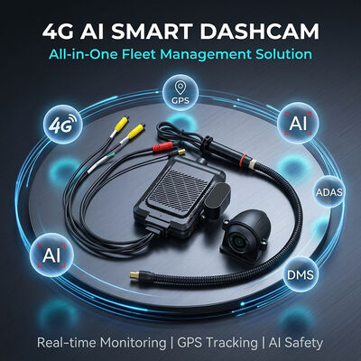 เครื่องบันทึก Dash อัจฉริยะ 4G พร้อม AI Video Telematics GPS WiFi และปุ่ม SOS Panic เพื่อความปลอดภัยของยานพาหนะ