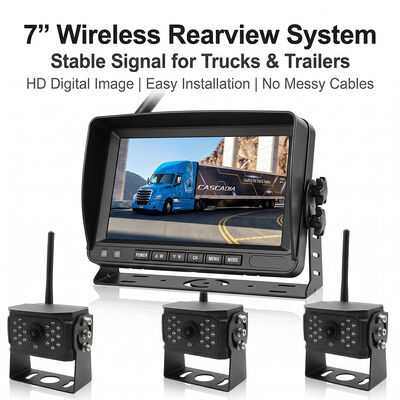 7 นิ้ว / 9 นิ้ว / 10 นิ้วระบบกล้อง AHD 1080P ไมล์ไร้สาย พร้อมจอสัมผัส 2K Active Rearview Camera Kit