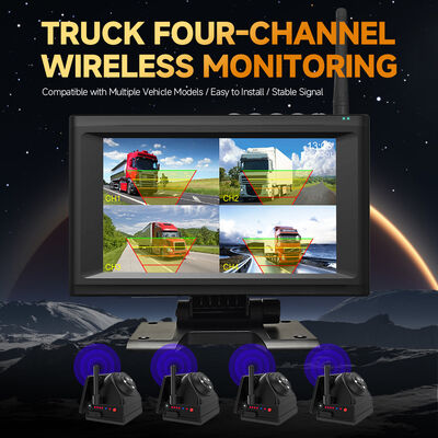 4CH 720P แดชแคมไร้สายสําหรับรถบรรทุก รถบ้านและรถบัส ราคา 7 นิ้ว IPS BSD เตือน เครื่องติดแม่เหล็ก สามารถชาร์จใหม่ สามารถพับและเล่น สามารถขยายได้ 1-4CH