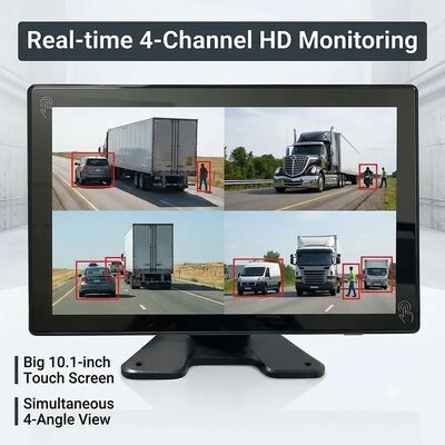 ระบบตรวจสอบความปลอดภัยรถยก AI BSD 4 ช่อง กล้อง/จอแสดงผล 1080P และไฟเตือน LED/เหมาะสำหรับเครื่องจักรหนัก