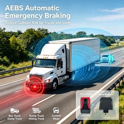 กล้องวงจรปิดรถยนต์ 4G DVR พร้อมระบบ AEBS (ระบบเบรกฉุกเฉินอัตโนมัติ) ในตัว ADAS+DSM+BSD ความปลอดภัยเชิงรุกสำหรับรถบรรทุกและรถบัส