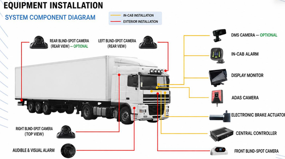 ระบบ AEBS พร้อมเรดาร์คลื่นมิลลิเมตร 77GHz, ADAS + DMS และการเชื่อมต่อ 4G/5G สำหรับระบบเทเลเมติกส์ยานพาหนะ