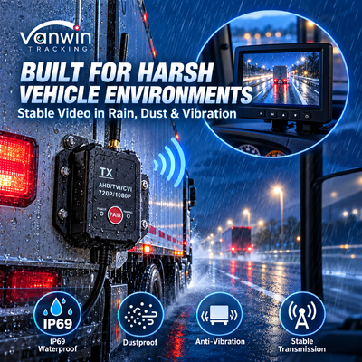 2.4G Wireless Transmitter Receiver AHD Suitable for Truck Bus Truck Camera Transmitter Wireless Device