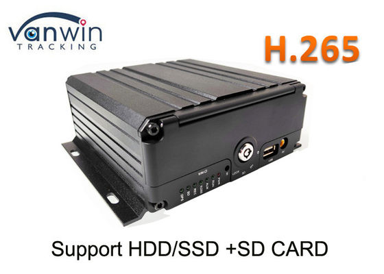 Full HD Rs232 12 โวลต์ 4 ช่อง 14W H265 เครื่องบันทึก DVR ในรถยนต์