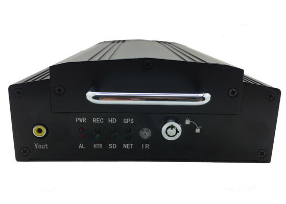 4 ช่อง 1080P HD DVR มือถือกล้องวงจรปิด MDVR 2TB HDD บันทึก GPS 4G สำหรับรถบรรทุก / แท็กซี่ / รถบัส