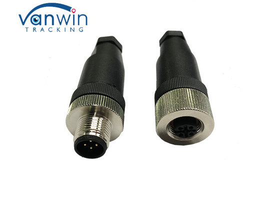 กันน้ำ M12 4 PIN Connector DVR อุปกรณ์เสริม 4P อะแดปเตอร์ชาย / หญิง