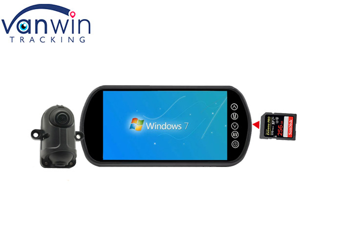 กระจกมองหลังจอมอนิเตอร์ AV 7 นิ้วแบบสากลพร้อมการบันทึก DVR
