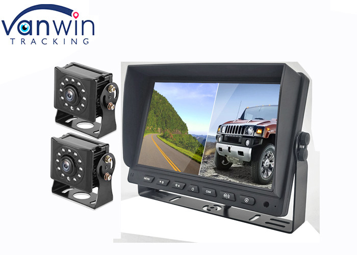 7' 9' 10' 2 Splits AHD Car Display TFT Car Monitor สําหรับการบันทึกวีดีโอ 2 ช่อง