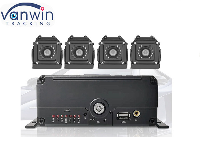 4 ช่อง 2.5 "SATA HDD 4g gps mdvr พร้อมสัญญาณเตือน wifi ระบบกล้องวงจรปิดตรวจสอบระดับน้ำมันเชื้อเพลิง