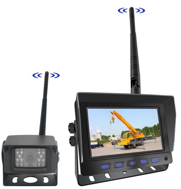 AHD Digital Wireless Car Reversing Backup Camera Kit รถยก รถกระบะ รถกระบะ ระบบติดตามรถ TFT แบบไร้สาย