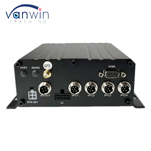 4CH MNVR With HDD SSD การสนับสนุน 4G GPS WiFi สําหรับรถบรรทุก รถบัส การติดตามเครือข่ายยานทางไกล