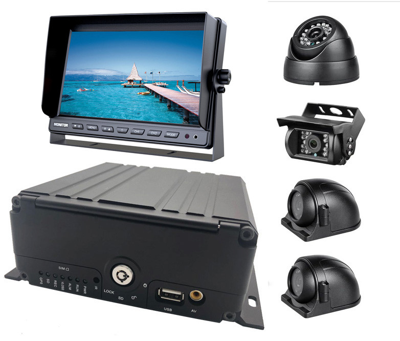 ระบบ DVR มือถือ 4 ช่อง 1080P H.265 HDD AHD รถยนต์ รถยนต์ DVR เครื่องบันทึกวิดีโอสําหรับสําหรับรถบรรทุก รถบัส รถบ้าน
