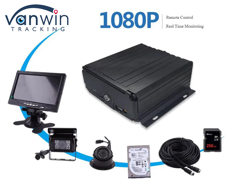 แฮร์ดดิสก์ 8 ช่อง SD Card Mobile DVR H.264 Car MDVR สําหรับการติดตามความปลอดภัยของยานยนต์