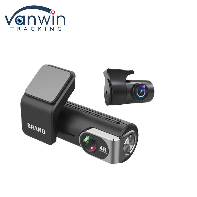 มุมมองกลางคืน ความละเอียดสูง เครื่องบันทึกการขับรถ 4K กล้องรถยนต์ขนาดเล็ก รองรับ WiFi และ GPS