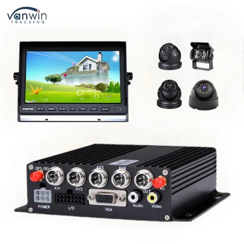 DC 12V 36V H.265 4CH HD 1080P รถยนต์มือถือ DVR Dash Cam Recorder พร้อมการโอนไร้สาย