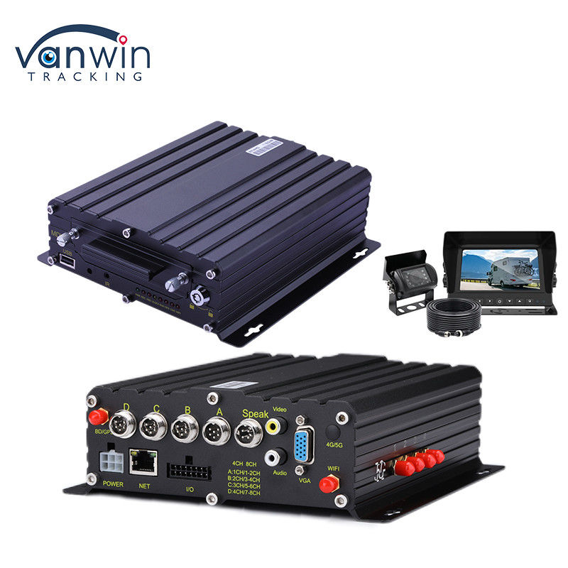 H.265 4CH HD Vehicle Mobile DVR 1080P AI Car Recorder With Alarm Input อัตราการบันทึกความเร็ว