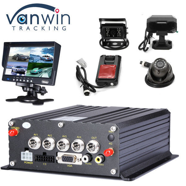 4G GPS Wifi 4CH 1080P Reverse Backup Camera ADAS DMS AI การตรวจจับจุดตาบอด HDD มือถือ DVR