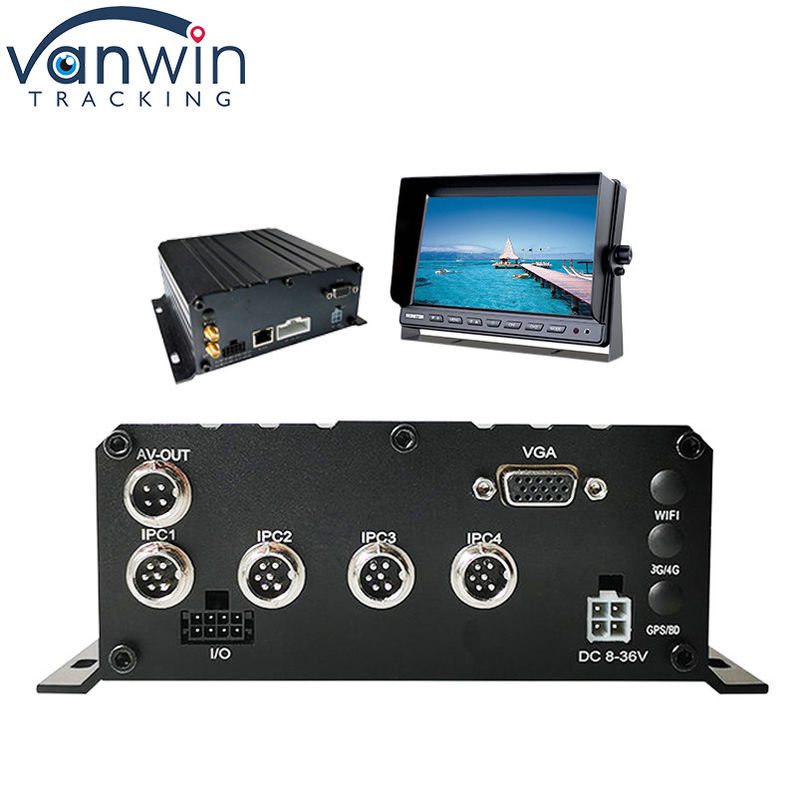 HD 1080P H.264 4 ช่อง โทรศัพท์มือถือ DVR GPS WIFI รถยนต์ รถบัส รถบันทึก