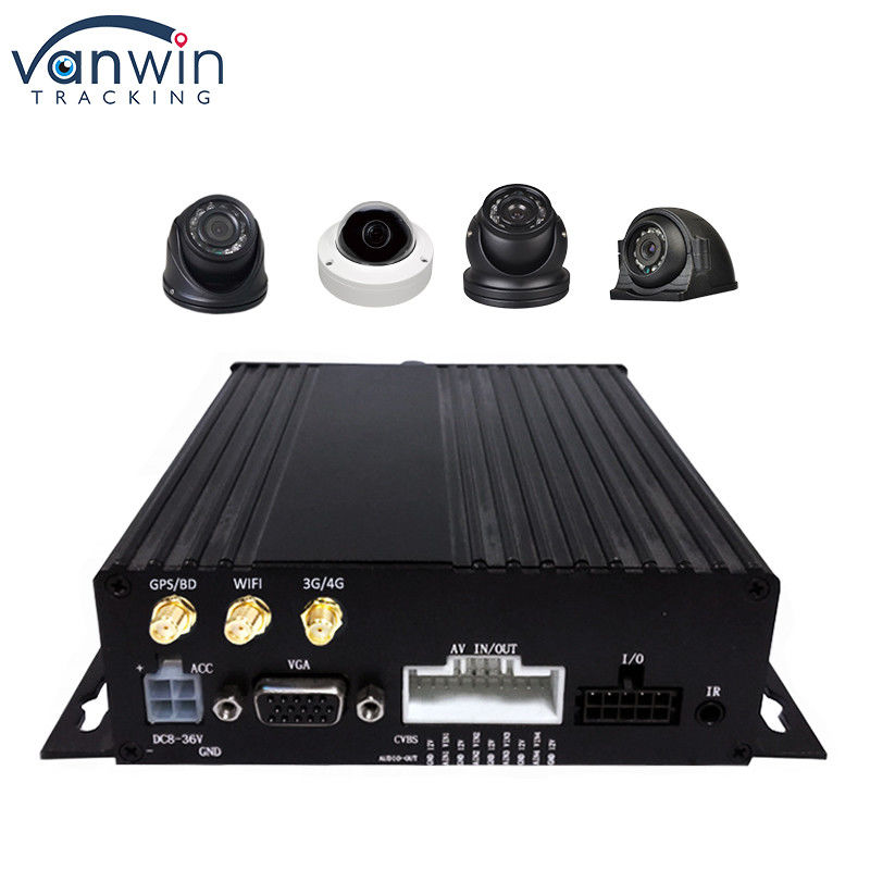 GPS 1080P HD 4CH มือถือ DVR SD Card Samrt WIFI รถบัส รถบันทึกวิดีโอดิจิตอล