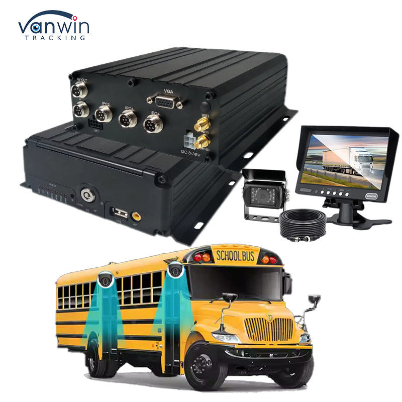 การ์ดจองรถ AHD 1080P 4CH แฮร์ดไดรฟ์ มือถือ DVR มอนิเตอร์วีดีโอความละเอียดสูง