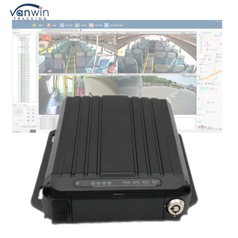 การติดตามวีดีโอออนไลน์ 4G GPS มือถือ DVR 1080p Sd Card 4 ช่อง SIM Card GPS กล้องวงจรปิด