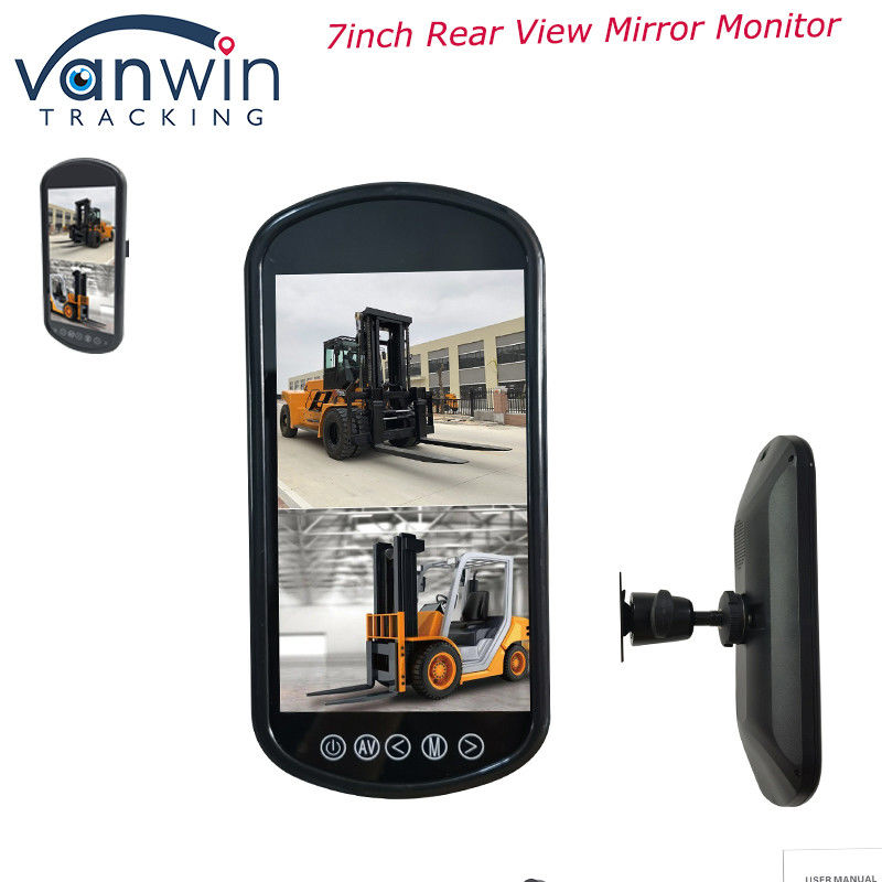 7 นิ้ว AHD Private Mold 1080P กระจกมองหลังจอภาพ TFT Car Monitor