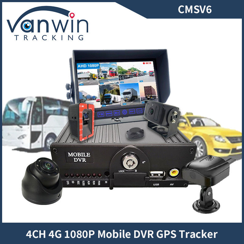 กล้อง 4CH SD Card GPS MDVR คล้อง 4G WiFi มือถือ DVR ระบบรักษาความปลอดภัยรถบัสโรงเรียน