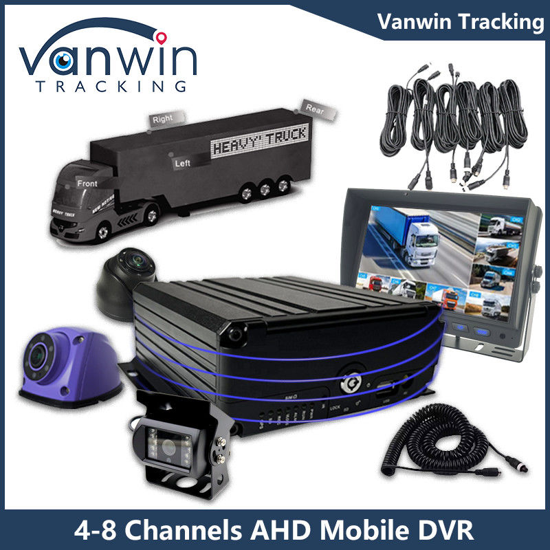 AHD 8CH HDD Remote Control Mobile DVR 1080P 4g GPS การติดตามความปลอดภัยของยาน Cmsv6 MDVR