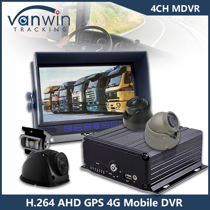 4CH GPS 4G WiFi Mobile DVR Full HD 1080P กล้องรถยนต์ HDD Mdvr สําหรับรถเมล์ รถกระบะ