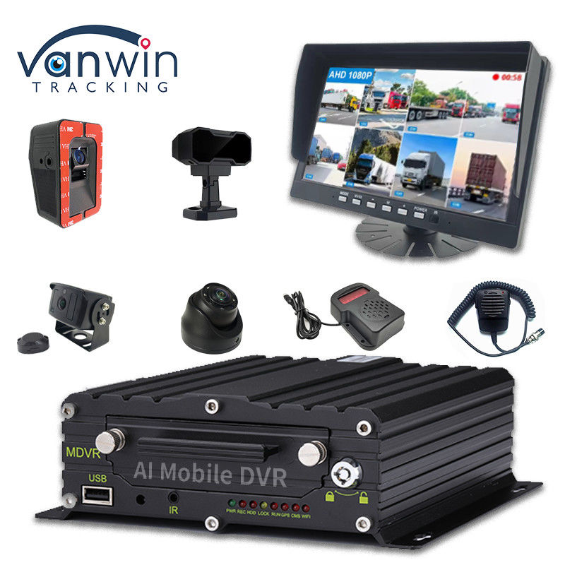 ADAS DMS BSD AI Vehicle Fleet Cam Car With 8CH WiFi GPS 4G Live View มือถือ DVR สําหรับรถ