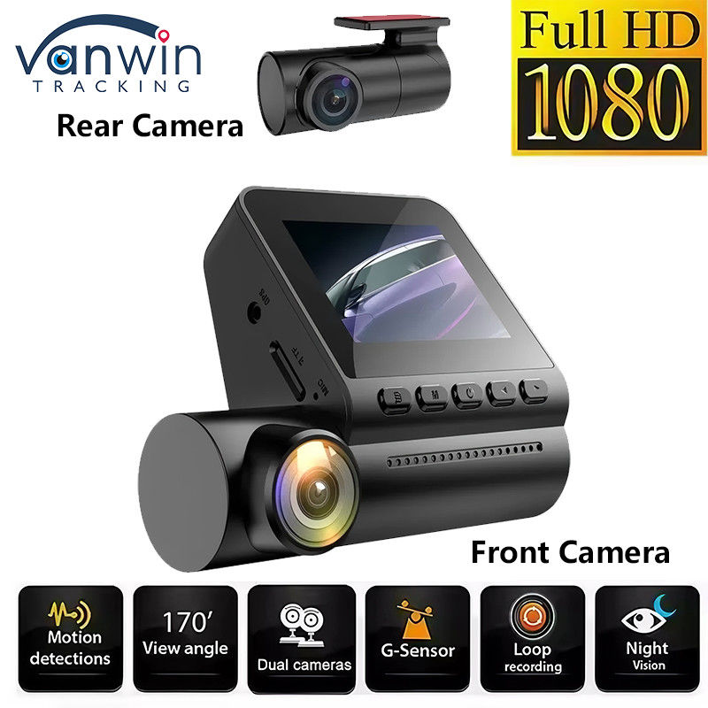 Full HD 4K แดชแคม วิดีโอบันทึกเลนส์คู่ มุมมองกลางคืน จับจอดรถ แดชแคม