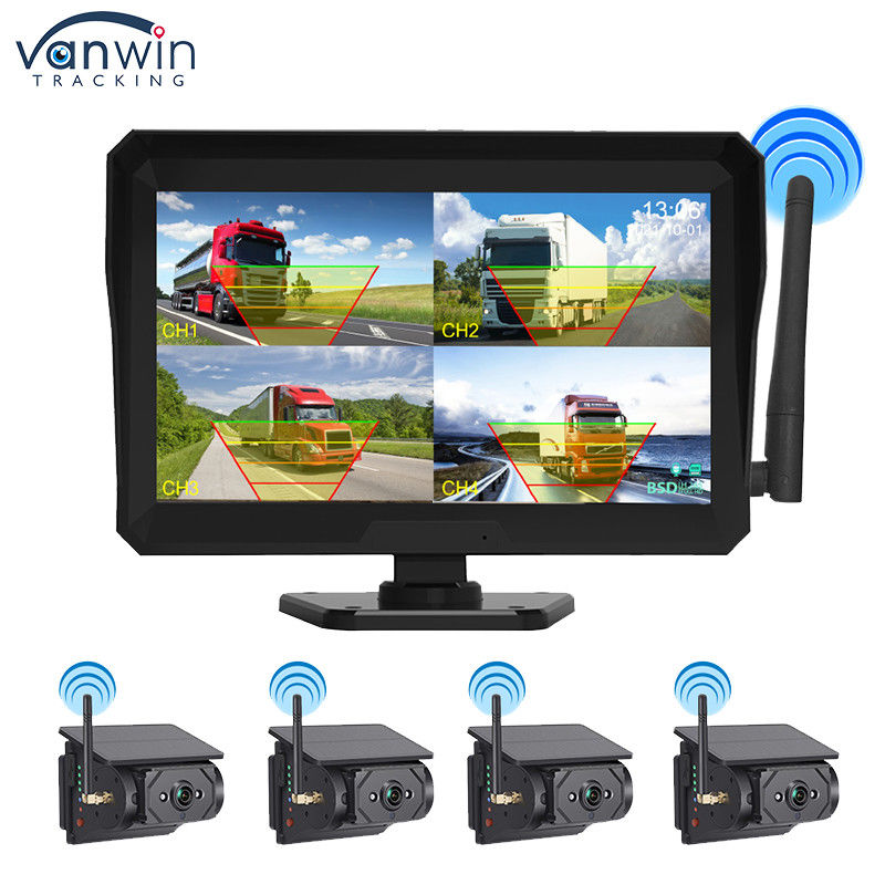 10.1 นิ้ว 1080P เครื่องติดตามรถไร้สาย กล้อง Kit คล้อง Night View กล้องทํางาน Split Monitor