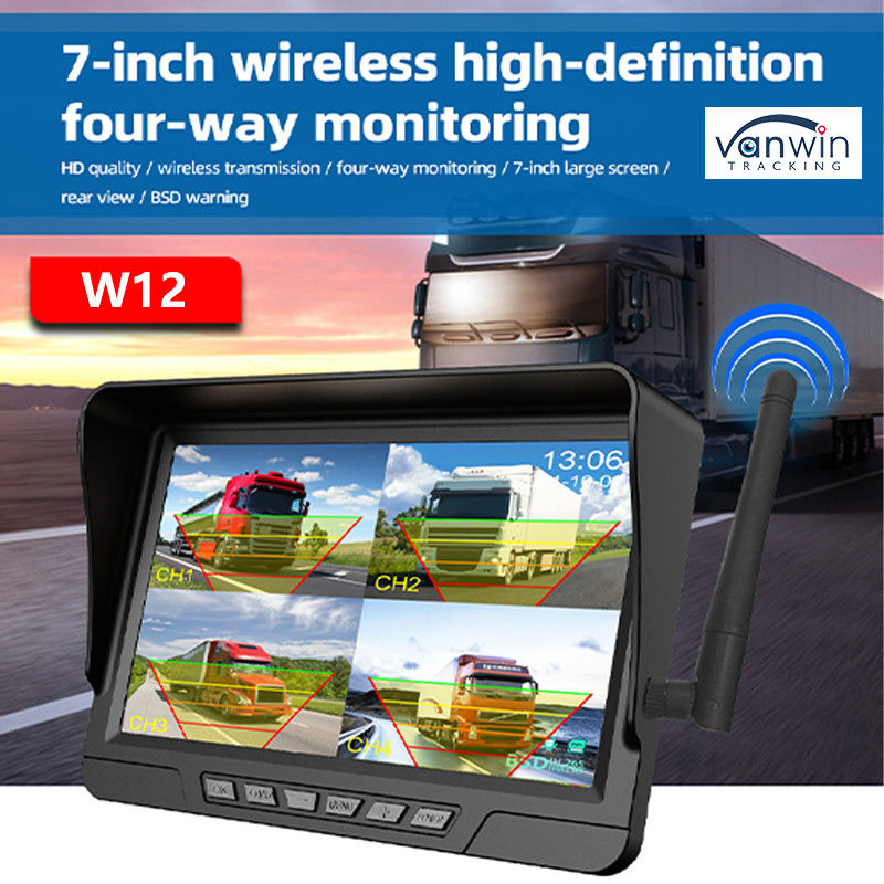 7 นิ้ว Wireless Car Monitor ชุดกล้องแสงอาทิตย์ด้วย IP68 CCTV กล้องความปลอดภัยไร้สาย