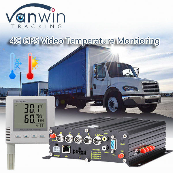 ระบบติดตามอุณหภูมิรถตู้เย็น 4G GPS MDVR ของรถยนต์ทั้งหมดในหนึ่งคําตอบ