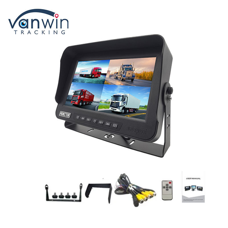 10.1 นิ้ว AHD 1080P MDVR Monitor 4 ช่อง Full HD กันน้ํา แบ่งจอจอจอสําหรับรถยนต์