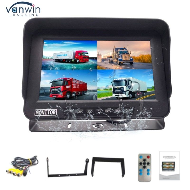 4 ช่อง AI Car Monitor กันน้ํา IPX69 กันระเบิด 10" AHD Display สําหรับยานยนต์กล