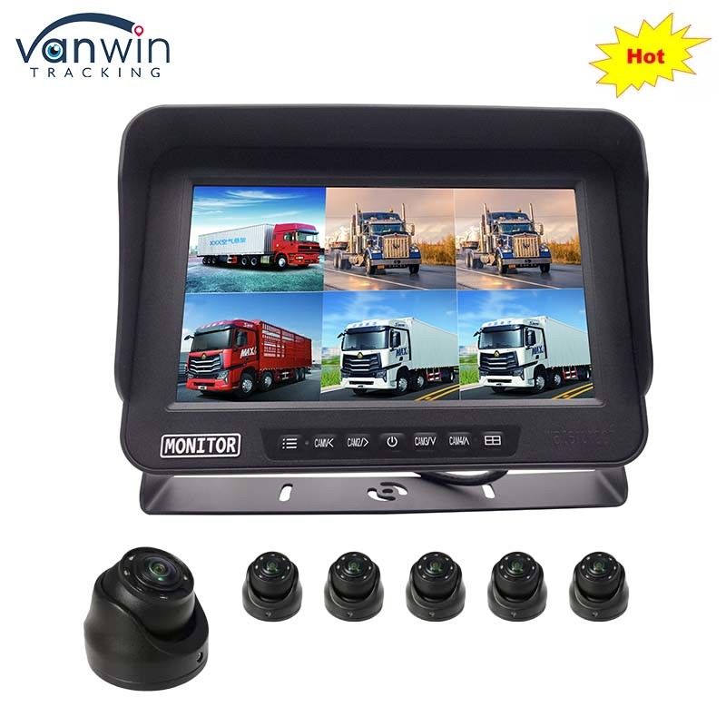 AHD 1080P MDVR Monitor 10.1 นิ้ว 6 ช่อง กันน้ํา แบ่งจอจอ SD Card สําหรับรถยนต์