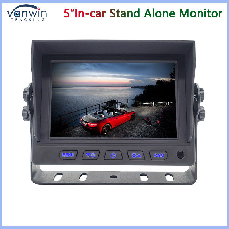 Mini 5 Inch Car TFT Monitor 2 Ways AHD 1080P 720P CVBS ช่องเข้าวิดีโอผสมผสานกับ U Shape Bracket