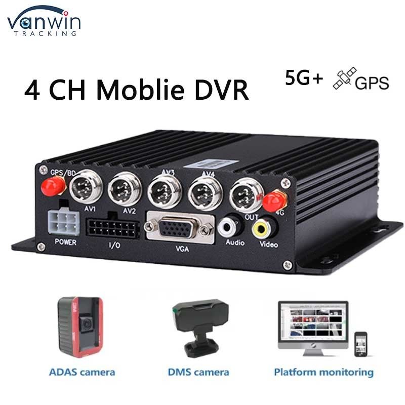 4 ช่อง Car DVR กับ 5G GPS AHD Camera SD Card Video Recorder สําหรับรถบรรทุก