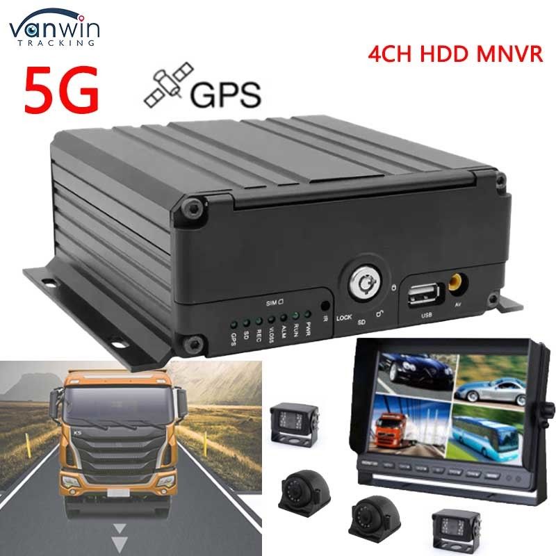 4CH มือถือ NVR1080P AHD 5G WIFI และ GPS 1 HHD เครื่องบันทึกวีดีโอเครือข่าย