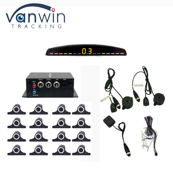 รถยนต์ย้อนหลังช่วยAuto Parktronic LED Parking Sensor With 16 Sensors รถยนต์ย้อนหลังย้อนหลังย้อนหลังจอจอดรถ ระบบตรวจจับไฟหลัง