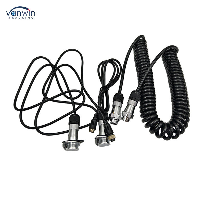 4PIN สะดวกต่อน้ํา แทรลเลอร์เคเบิล 12V อิเล็กทรอนิกส์สายกล้องเคเบิลสําหรับรถบรรทุก รถบัส แทรลเตอร์กล้องมองหลัง
