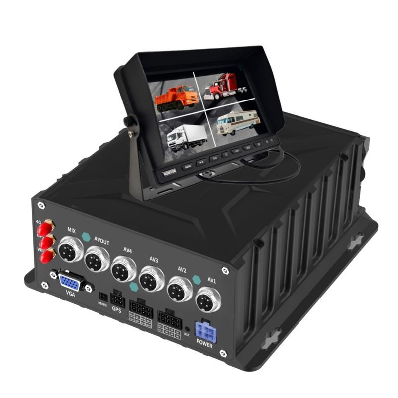 DVR มือถือ 4 ช่องที่มีความหลากหลายพร้อม ADAS BSD DMS Function Advanced Driver Assistance Systems