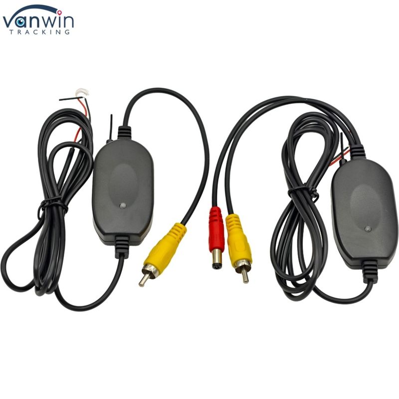 เครื่องส่งสัญญาณวิดีโอ RCA 2.4G แบบไร้สาย เครื่องรับเสียงทั่วไปสําหรับรถยนต์ รีเวอร์วิวกล้อง 12V