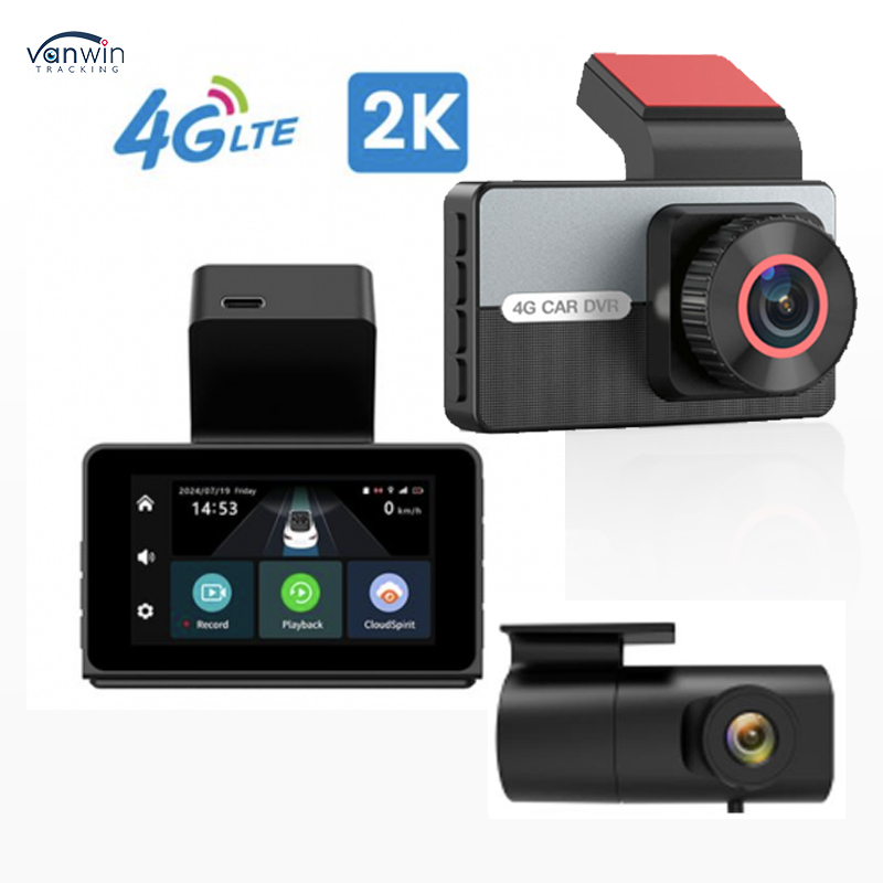 กล้องติดรถยนต์ Dash Cam 2K 4G เลนส์คู่ กล้องติดรถยนต์ Night Vision กล่องดำ DVR สำหรับการขับขี่