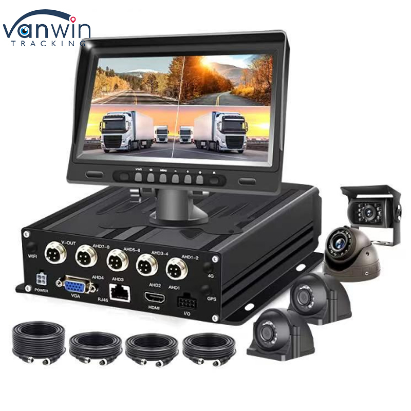 เครื่องบันทึกวิดีโอดิจิตอล MDVR 4 ช่อง 1080P พร้อมระบบกล้องวงจรปิดสำหรับรถบรรทุก 4G SIM WiFi GPS DVR
