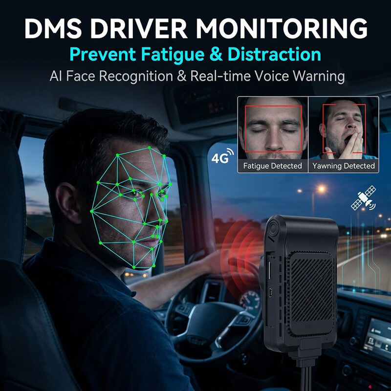 AI Fleet Dashcam 4G LTE พร้อม ADAS DMS BSD Active Driver Coaching & Risk Mitigation รถดํากล่อง