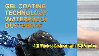 Dashcam ไร้สาย 4CH 720P สำหรับรถบรรทุก/รถบ้าน – สัญญาณเตือน IPS BSD ขนาด 7 นิ้ว แม่เหล็กและชาร์จใหม่ได้